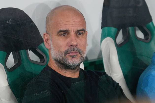 November 5, 2024, Lisbon, Portugal: Josep Guardiola, Manchester City FC Coach seen during the UEFA Champions League, league phase, matchday 4 between Sporting CP and Manchester City FC at Estadio Jose Alvalade. Final score; Sporting 4:1 Man City Lisbon Portugal - ZUMAs197 20241105_aaa_s197_303 Copyright: xBrunoxdexCarvalhox