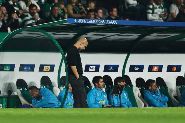 Josep Guardiola (ManC), NOVEMBER 5, 2024 - Football Soccer : UEFA Champions League League phase match day 4 between Sporting Clube de Portugal 4-1 Manchester City at the Estadio Jose Alvalade in Lisbon, Portugal. Noxthirdxpartyxsales  (272402641)