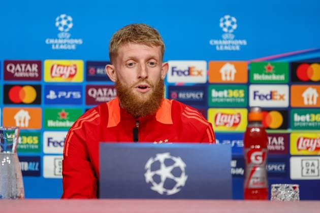 Jan-Niklas Beste (Benfica Lissabon, SL Benfica, 37), Ger, Internationale Pressekonferenz, Benfica Lissabon, SL Benfica, Fussball, UEFA Champions League, 4. Spieltag, Saison 2024 2025, 05.11.2024, Ger, Internationale Pressekonferenz, Benfica Lissabon, SL Benfica, Fussball, UEFA Champions League, 4. Spieltag, Saison 2024 2025, 05.11.2024 Muenchen Copyright: xEibner-Pressefoto JennixMaulx EP_JML