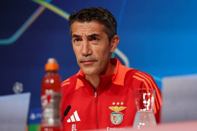 Bruno Lage (Benfica Lissabon, SL Benfica, Headcoach), Ger, Internationale Pressekonferenz, Benfica Lissabon, SL Benfica, Fussball, UEFA Champions League, 4. Spieltag, Saison 2024 2025, 05.11.2024, Ger, Internationale Pressekonferenz, Benfica Lissabon, SL Benfica, Fussball, UEFA Champions League, 4. Spieltag, Saison 2024 2025, 05.11.2024 Muenchen Copyright: xEibner-Pressefoto JennixMaulx EP_JML