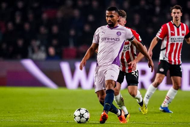 EINDHOVEN, NETHERLANDS - NOVEMBER 5: Yangel Herrera of Girona FC passes the ball during the UEFA Champions League 2024 25 League Phase MD4 match between PSV Eindhoven and Girona FC at PSV Stadion on November 5, 2024 in Eindhoven, Netherlands. (Photo by Rene Nijhuis) SOC  Copyright: xRenexNijhuis