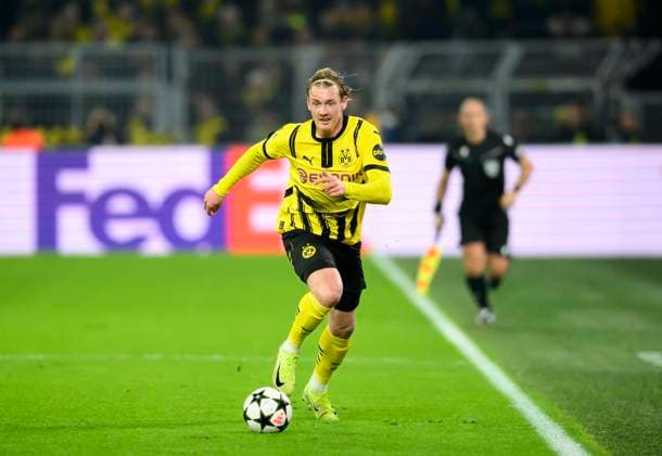 Julian BRANDT (DO) Aktion, Fussball Champions League, 4. Spieltag, Borussia Dortmund (DO) - Sturm Graz 1:0, am 05.11.2024 in Dortmund Deutschland. UEFA regulations prohibit any use of photographs as image sequences and or quasi-video Â