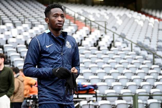 Media activities Royale Union Saint-Gilloise - UEFA Europa League BRUSSEL, BELGIUM - NOVEMBER 06 : Amani Lazare midfielder of Royale Union Saint-Gilloise pictured during a training session prior the UEFA Europa League phase match between Royale Union Saint-Gilloise and AS Roma on November 6, 2024 in Brussel, Belgium, 06 11 2024 Brussel Belgium  Copyright: xPeterxDexVoechtx