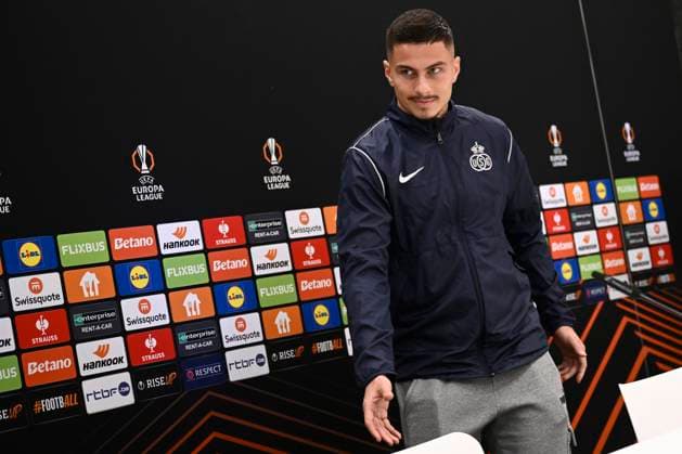 Media activities Royale Union Saint-Gilloise - UEFA Europa League BRUSSEL, BELGIUM - NOVEMBER 06 : Ivanovic Franjo forward of Royale Union Saint-Gilloise pictured during a press conference, PK, Pressekonferenz prior the UEFA Europa League phase match between Royale Union Saint-Gilloise and AS Roma on November 6, 2024 in Brussel, Belgium, 06 11 2024 Brussel Belgium  Copyright: xPeterxDexVoechtx