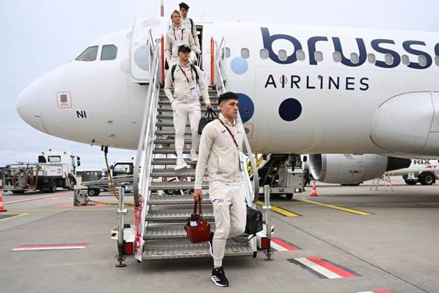 KF RFS v RSC Anderlecht - UEFA Europa League Media Activities 06 11 2024 RIGA DAUGAVA, LATVIA - NOVEMBER 06 : Vazquez Luis forward of Anderlecht pictured during arrival at the Riga airport prior to the UEFA Europa League phase matchday 4 between KF RFS and RSC Anderlecht on November 6, 2024 in Riga Daugava, Latvia, 06 11 2024 Riga Daugava Latvia  Copyright: xVincentxKalutx
