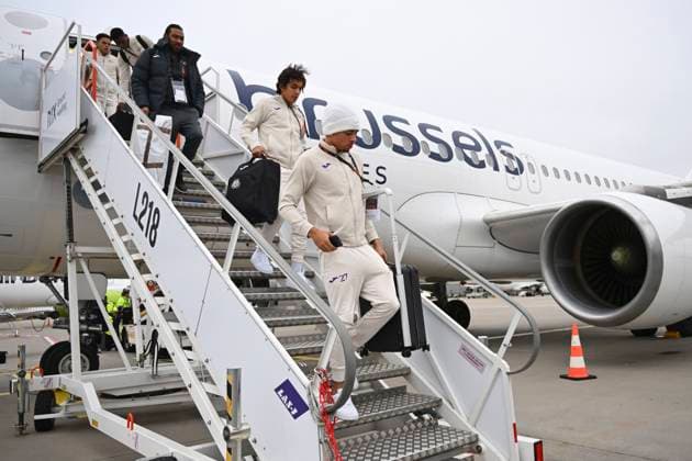 KF RFS v RSC Anderlecht - UEFA Europa League Media Activities 06 11 2024 RIGA DAUGAVA, LATVIA - NOVEMBER 06 : Edozie Samuel midfielder of RSC Anderlecht pictured during arrival at the Riga airport prior to the UEFA Europa League phase matchday 4 between KF RFS and RSC Anderlecht on November 6, 2024 in Riga Daugava, Latvia, 06 11 2024 Riga Daugava Latvia  Copyright: xVincentxKalutx