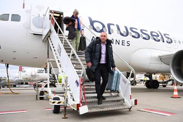 KF RFS v RSC Anderlecht - UEFA Europa League Media Activities 06 11 2024 RIGA DAUGAVA, LATVIA - NOVEMBER 06 : Vandenhaute Wouter President of RSC Anderlecht pictured during arrival at the Riga airport prior to the UEFA Europa League phase matchday 4 between KF RFS and RSC Anderlecht on November 6, 2024 in Riga Daugava, Latvia, 06 11 2024 Riga Daugava Latvia  Copyright: xVincentxKalutx