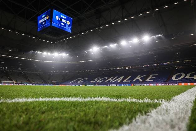 Fussball, UEFA Champions League Saison 2024 2025 Ligaphase 4.Spieltag FC Shakhtar Donetsk - BSC Young Boys 06.11.2024, Arena AufSchalke Die VELTINS-Arens Arena AufSchalke vor dem Spiel Gelsenkirchen Arena AufSchalke VELTINS-Arena Nordrhein-Westfahlen Deutschland