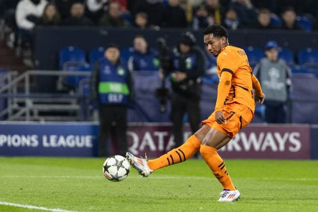 UEFA Champions League: FC Shakhtar Donetsk - BSC Young Boys; 06.11.2024 Eguinaldo (FC Shakhtar Donetsk, 7) UEFA Champions League: FC Shakhtar Donetsk - BSC Young Boys; Arena AufSchalke, Gelsenkirchen; 06.11.2024 Copyright: xBEAUTIFULxSPORTS Buriakovx