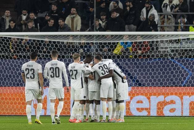 UEFA Champions League: FC Shakhtar Donetsk - BSC Young Boys; 06.11.2024 BSC Young Boys im Jubel, 0:1, Kastriot Imeri (BSC Young Boys, 10) UEFA Champions League: FC Shakhtar Donetsk - BSC Young Boys; Arena AufSchalke, Gelsenkirchen; 06.11.2024 Copyright: xBEAUTIFULxSPORTS Buriakovx