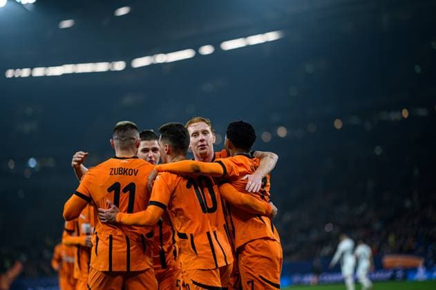 GELSENKIRCHEN, GERMANY - 6 NOVEMBER, 2024: The UEFA Champions League football match between FC Shakhtar Donetsk and BSC Young Boys at Veltins Arena  Copyright: xVitaliixKliuievx
