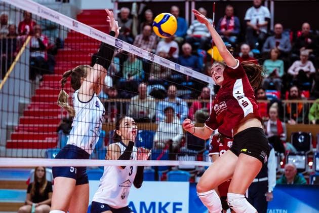 CEV Challenge Cup SC Potsdam - ZOK UB; 06.11.2024 CEV Challenge Cup SC Potsdam - ZOK UB Copyright: xBEAUTIFULxSPORTS NicolxMarschallx