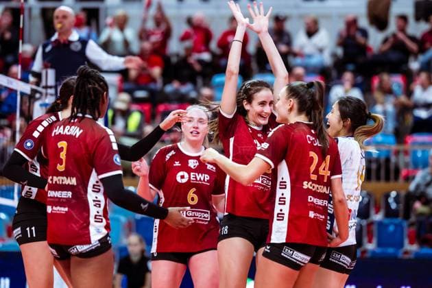 CEV Challenge Cup SC Potsdam - ZOK UB; 06.11.2024 CEV Challenge Cup SC Potsdam - ZOK UB Copyright: xBEAUTIFULxSPORTS NicolxMarschallx