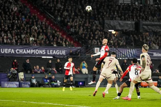 UEFA Champions League: Feyenoord v FC Red Bull Salzburg Rotterdam - Gernot Trauner of Feyenoord during the fourth round of the new format of The Champions League 2024 2025. The match is set between Feyenoord and FC Red Bull Salzburg at Stadion Feijenoord De Kuip on 6 November 2024 in Rotterdam, The Netherlands. Copyright: xYannickxVerhoevenx