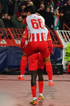CRVENA ZVEZDA vs BARCELONA YOUNGWOO SEOL Red Star football player at the UEFA Champions League match against Barcelona at the Rajko Mitic stadium, Belgrade 06.11.2024. MN PRESS mi photo FOOTBALL, UEFA CHAMPIONS LEAGUE, RED STAR, BARCELONA Belgrade Stadion Rajko Mitic Serbia Copyright: xMNxPressx