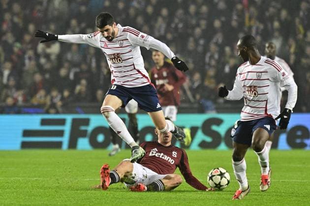 Football - Ligue des Champions PHOTOPQR OUEST FRANCE Vincent Michel ; Prague ; 06 11 2024 ; Football - Ligue des Champions - Sparta Prague Brest - 4ème journée saison 2024 2025 Pierre Lees-Melou Brest Photo Vincent Michel Ouest-France Prague France  Copyright: xPHOTOPQR OUESTxFRANCE MAXPPPxVincentxMichelx 20241106OFR2437 20241106OFR2437