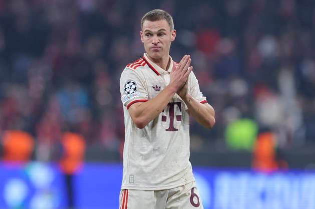 Joshua Kimmich (FC Bayern Muenchen) schaut enttaeuscht, UEFA Champions League 2024 25 League Phase MD4, FC Bayern München v SL Benfica, Allianz Arena am 06. November 2024 in München, Deutschland. (Foto von Marco Steinbrenner DeFodi Images) Joshua Kimmich (FC Bayern Muenchen) looks dejected, UEFA Champions League 2024 25 League Phase MD4, FC Bayern München v SL Benfica, Allianz Arena, November 6, 2024 in Munich, Germany. (Photo by Marco Steinbrenner DeFodi Images) not used in POL SRB CRO FRA GBR NED ITA USA Defodi-700_muenchen_lissabon_20241106_076