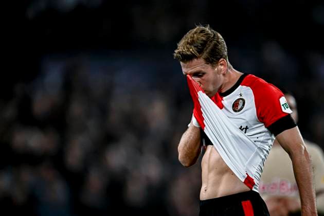 Feyenoord Rotterdam defender Gijs Smal, during the match Feyenoord - Salzburg at the Feyenoord stadium De Kuip for the UEFA Champions League - League phase - Matchday 4 season 2024-2025 in ROTTERDAM, Netherlands on 6 november 2024, (photo by Stefan Koops EYE4images DeFodi Images) not used in POL SRB CRO FRA GBR NED ITA USA Defodi-746_198581