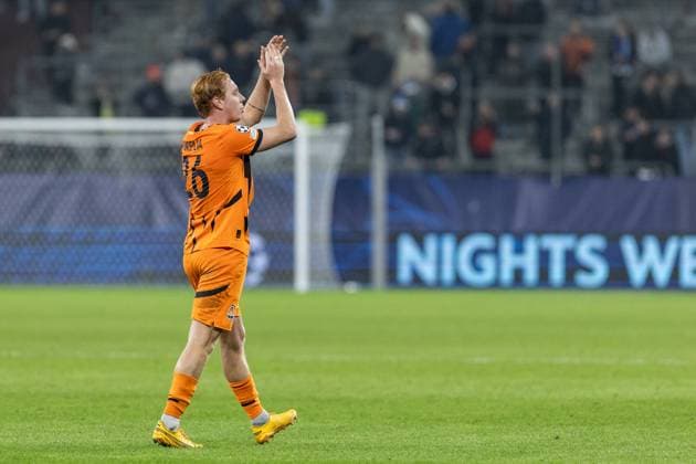 UEFA Champions League: FC Shakhtar Donetsk - BSC Young Boys; 06.11.2024 Yukhym Konoplia (FC Shakhtar Donetsk, 26) UEFA Champions League: FC Shakhtar Donetsk - BSC Young Boys; Arena AufSchalke, Gelsenkirchen; 06.11.2024 Copyright: xBEAUTIFULxSPORTS Buriakovx