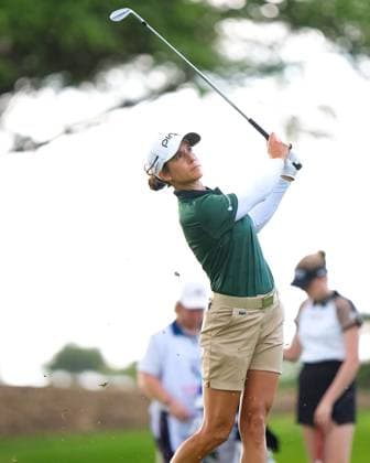 November 6, 2024: Azahara Munoz hits her approach shot on the 13th hole fairway during the first round of the 2024 Lotte Championship presented by Hoakalei at Hoakalei Country Club in Ewa Beach, Hawaii. CSM Ewa Beach USA - ZUMAc04_ 20241106_zma_c04_246 Copyright: xGlennxYozax
