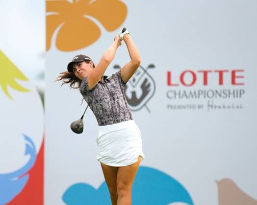 November 6, 2024: Sophia Schubert hits her tee shot from the 10th hole tee box during the first round of the 2024 Lotte Championship presented by Hoakalei at Hoakalei Country Club in Ewa Beach, Hawaii. CSM Ewa Beach USA - ZUMAc04_ 20241106_zma_c04_227 Copyright: xGlennxYozax