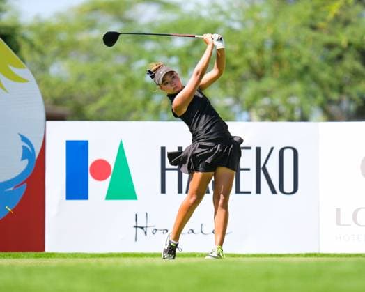 November 6, 2024: Honorine Kubota Ferry hits her drive from the 14th hole tee box during the first round of the 2024 Lotte Championship presented by Hoakalei at Hoakalei Country Club in Ewa Beach, Hawaii. CSM Ewa Beach USA - ZUMAc04_ 20241106_zma_c04_262 Copyright: xGlennxYozax