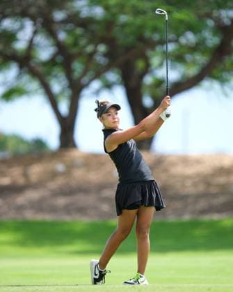 November 6, 2024: Honorine Kubota Ferry hits her approach shot from the 13th hole fairway during the first round of the 2024 Lotte Championship presented by Hoakalei at Hoakalei Country Club in Ewa Beach, Hawaii. CSM Ewa Beach USA - ZUMAc04_ 20241106_zma_c04_263 Copyright: xGlennxYozax