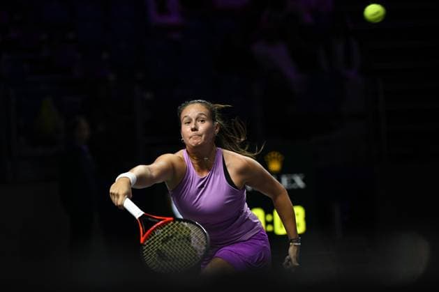 WTA, Tennis Damen Finals 2024 - Day 6 RIYADH, SAUDI ARABIA - NOVEMBER 07: Daria Kasatkina during her match against Iga Swiatek of Poland, on Day 6 of the 2024 WTA Finals, part of the Hologic WTA Tour, held at King Saud University Indoor Arena on November 07, 2024, in Riyadh, Saudi Arabia. Riyadh Saudi Arabia  Copyright: xArturxWidakx originalFilename:widak-wtafinal241107_npz3P.jpg