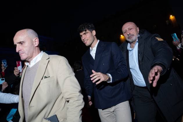 Carlos ALCARAZ attends Blue Carpet prior to the Nitto ATP, Tennis Herren Finals at Museo del Risorgimento in Turin, Italy, where the ATP Finals will begin on Sunday, Nov. 10 - - Thursday, November 7, 2024.  Copyright: xMarcoxAlpozzi LaPressex