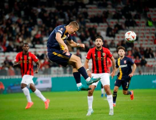 football ogcnice fc twente PHOTOPQR NICE MATIN Frantz Bouton ; Nice ; 07 11 2024 ; football ogcnice fc twente phase de ligue J4 Nice France  Copyright: xPHOTOPQR NICExMATIN MAXPPPxFrantzxBoutonx 20241107NIM4689 20241107NIM4689
