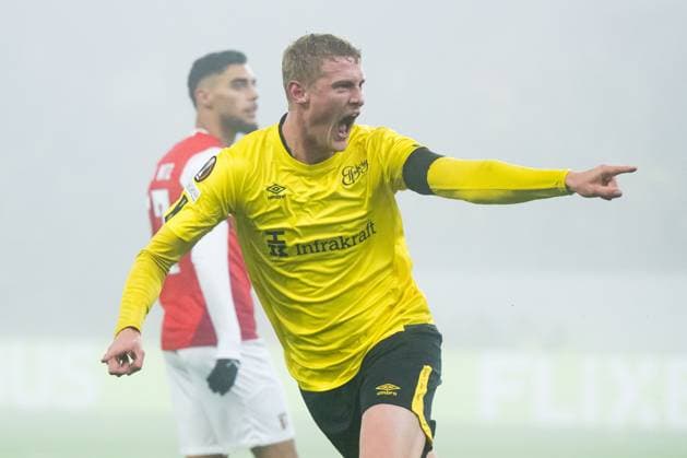 Sport Bilder des Tages 241107 Emil Holten of Elfsborg celebrates after 1-1 during the Europa League match between Elfsborg and Braga on November 7, 2024 in Boras. Photo: Jörgen Jarnberger BILDBYRAN COP 112 JJ0415 fotboll football soccer fotball uefa europa league europa league elfsborg braga bbeng jubel Copyright: JÖRGENxJARNBERGER BB241107JJ044