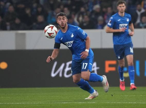 Europa League, TSG 1899 Hoffenheim vs Olympique Lyon 07.11.2024, PreZero-Arena, Sinsheim, Europa League, TSG 1899 Hoffenheim vs Olympique Lyon , im Bild Umut Tohumcu (Hoffenheim)