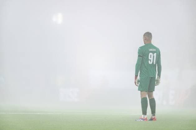 241107 Goalkeeper Lukas Hornicek of Braga during the Europa League match between Elfsborg and Braga on November 7, 2024 in Boras. Photo: Jörgen Jarnberger BILDBYRAN COP 112 JJ0415 fotboll football soccer fotball uefa europa league europa league elfsborg braga bbeng Copyright: JÖRGENxJARNBERGER BB241107JJ081