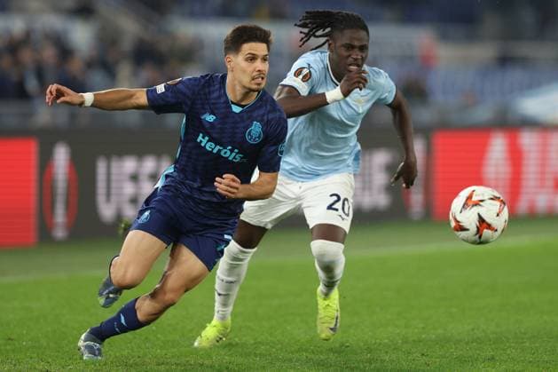 UEFA Europa League - SS Lazio vs FC Porto at Olympic Stadium in Rome on 7th november 2024 Rome, Italy 07.11.2024: Loum Tchaouna of Lazio, Francisco Mpura of Porto during the Uefa Europa League 2024-2025, day 4, football match between SS Lazio vs Fc Porto at Olympic Stadium in Rome on 7th November 2024. Rome Olympic italy italy Copyright: xmarcoxiacobucci