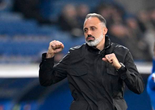 Trainer Coach Pellegrino Matarazzo TSG 1899 Hoffenheim am Spielfeldrand Gestik Geste TSG 1899 Hoffenheim vs Olympique Lyonnais Lyon 07.11.2024 DFL REGULATIONS PROHIBIT ANY USE OF PHOTOGRAPHS AS IMAGE SEQUENCES AND OR QUASI-VIDEO TSG 1899 Hoffenheim vs Olympique Lyonnais Lyon