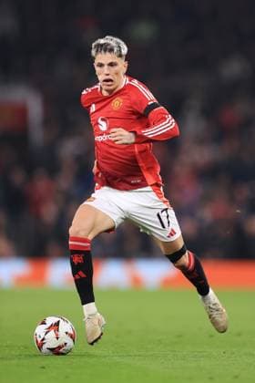 Football - UEFA Europa League - League Phase - Manchester United, ManU v PAOK Salonika 7th November 2024 - UEFA Europa League - League Phase - Manchester United v PAOK Salonika - Alejandro Garnacho of Manchester United - Photo: Simon Stacpoole Offside. Manchester UK Copyright: xSimonxStacpoolexOffside