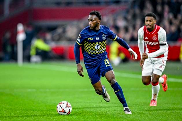 Maccabi Tel Aviv midfielder Issouf Sissokho, during the match Ajax - Maccabi Tel Aviv at the Johan Cruijff ArenA for the UEFA Europa League - League phase - Matchday 4 season 2024-2025 in AMSTERDAM, Netherlands on 7 november 2024, (photo by Stefan Koops EYE4images DeFodi Images) not used in POL SRB CRO FRA GBR NED ITA USA Defodi-746_198933