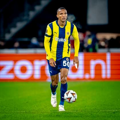 Fenerbahce defender Rodrigo Becao, during the match AZ - Fenerbahce at the AFAS stadium for the UEFA Europa League - League phase - Matchday 4 season 2024-2025 in ALKMAAR, Netherlands on 7 november 2024, (photo by Marcel van Dorst EYE4images DeFodi Images) not used in POL SRB CRO FRA GBR NED ITA USA Defodi-746_198979