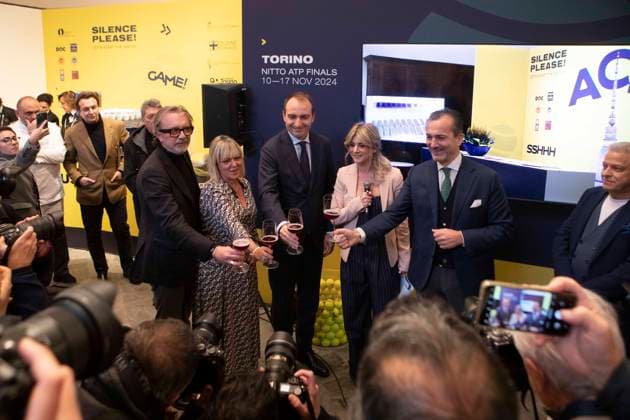 Inaugurazione di Casa Tennis e Casa Gusto alla presenza di Dario Gallina, Stefano Lo Russo, Marina Chiarelli, Valeria Castagnotto e Mimmo Carretta in Piazza Castello a Torino, Italia - Venerd& xec;, 8 Novembre 2024 - Cronaca - ( Foto Andrea Alfano LaPresse ) Casa Tennis and Casa Gusto at the presence of Dario Gallina, Stefano Lo Russo, Marina Chiarelli, Valeria Castagnotto and Mimmo Carretta in Piazza Castello. Turin, Italy - Friday, November 8, 2024 - News - ( Photo Andrea Alfano LaPresse ) Copyright: xAndreaxAlfano LaPressex