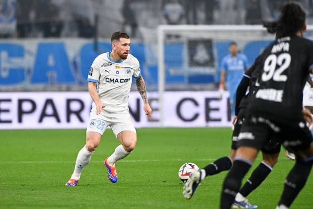 Olympique de Marseille v AJ Auxerre - Ligue 1 MCDonald s 2024 2025 23 Pierre-Emile HOJBJERG (om) during the Ligue 1 MCDonald s match between Marseille and Auxerre at Orange Velodrome on November 8, 2024 in Marseille, France. Marseille France  Copyright: xFEPx 776235213