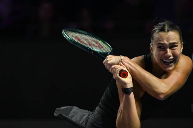 Sport Bilder des Tages WTA, Tennis Damen Finals 2024 - Day 7 RIYADH, SAUDI ARABIA - NOVEMBER 08: Aryna Sabalenka of Belarus during her semi-final match against Coco Gauff of USA, on Day 7 of the 2024 WTA Finals, part of the Hologic WTA Tour, held at King Saud University Indoor Arena on November 08, 2024, in Riyadh, Saudi Arabia. Riyadh Saudi Arabia  Copyright: xArturxWidakx originalFilename:widak-wtafinal241108_npcvp.jpg