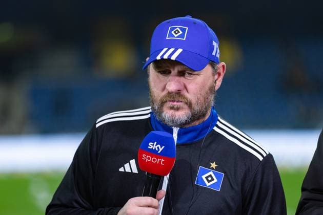 Fußball I Herren I Saison 2024-2025 I 2. Bundesliga I 12. Spieltag I Eintracht Braunschweig - Hamburger SV I 08.11.2024 Steffen Baumgart (Trainer, Hamburger SV) im Interview. Braunschweig Eintracht-Stadion Niedersachsen Deutschland