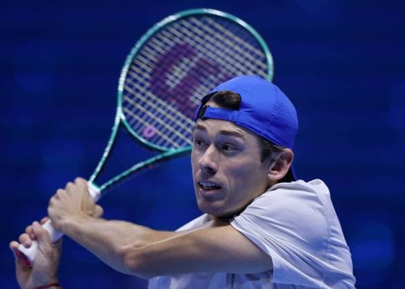 Alex de Minaur of Australia in action during practice Nitto ATP, Tennis Herren Finals, Tennis, Inalpi Arena, Turin, Italy 09 Nov 2024  Copyright: xEllaxLing Shutterstockx 14886920d