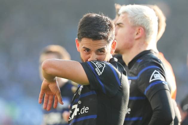 09.11.2024, xtvx, Fussball 2.Bundesliga, SV Darmstadt 98 - Hertha BSC Berlin emspor, v.l. Kevin Sessa (Hertha BSC Berlin) nach dem Spiel, after the match (DFL DFB REGULATIONS PROHIBIT ANY USE OF PHOTOGRAPHS as IMAGE SEQUENCES and or QUASI-VIDEO) Darmstadt