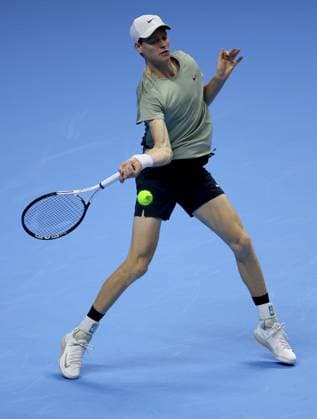 Jannik Sinner of Italy in action Nitto ATP, Tennis Herren Finals, Tennis, Inalpi Arena, Turin, Italy 09 Nov 2024  Copyright: xEllaxLing Shutterstockx 14886920x