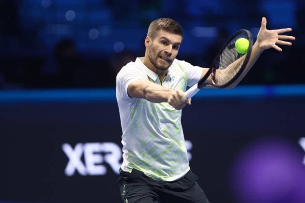 controls the ball, Day 1, Nitto ATP, Tennis Herren Finals 2024, INALPI Arena, November 10, 2024, Turin, Italy.