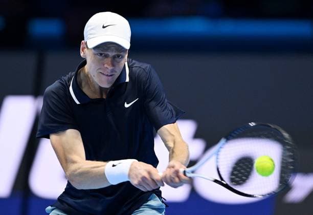 November 10, 2024, Turin: Jannik Sinner of Italy plays his first match against Alex De Minaur of Austria during the match of Nitto ATP, Tennis Herren Finals in Turin, 10 november 2024 ..The ATP men s singles world number 1 is preparing for the ATP Finals that will run from 10-17 November in Turin ANSA ALESSANDRO DI MARCO Nitto ATP Finals Torino  - ZUMAa110 20241110_zaf_a110_109 Copyright: xAlessandroxDixMarcox