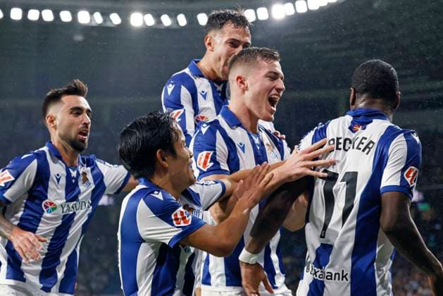 Sport Themen der Woche KW45 Sport Bilder des Tages Takefusa Kubo (Sociedad), NOVEMBER 10, 2024 - Football Soccer : Spanish La Liga EA Sports match between Real Sociedad 1-0 FC Barcelona, Barca at Reale Arena in San Sebastian, Spain. Noxthirdxpartyxsales  (272929071)
