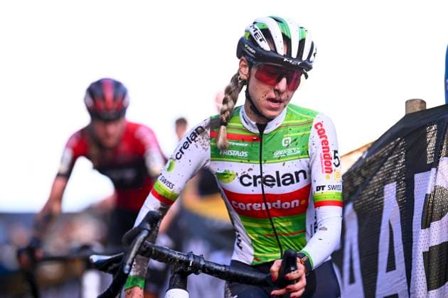 Telenet Superprestige cyclocross Deurne 2024 DEURNE, BELGIUM - NOVEMBER 11 : Van Der Heijden Inge (NED) of Crelan - Corendon during the 3th leg of the women Telenet Superprestige cyclocross series 2024-2025 in Deurne, Belgium, 11 11 2024 Deurne Belgium  Copyright: xGvgx