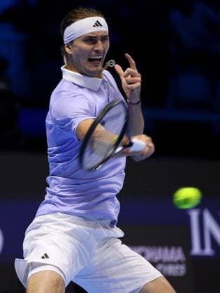 TENNIS - Internazionali di Tennis - 2024 ATP, Tennis Herren Nitto Finals - Zverev vs Rublev Alexander Zverev (Germany) during the match againts Andrej Rublev (Russia) during 2024 ATP Nitto Finals - Zverev vs Rublev, International Tennis match in Turin, Italy, November 11 2024 Turin Italy  Copyright: xIPAxSport ABACAx
